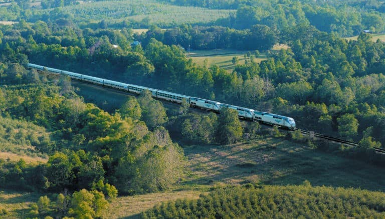 The Amtrak Crescent Line runs daily from New Orleans to New York City, with stops in Gainesville and Atlanta. (Courtesy Amtrak)