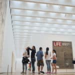 From left, Iris Shi, Daisy Qiu, Harry Deng, Cathy Wu, Crystal Wang, Lynn Lu take in the art at the High Museum.